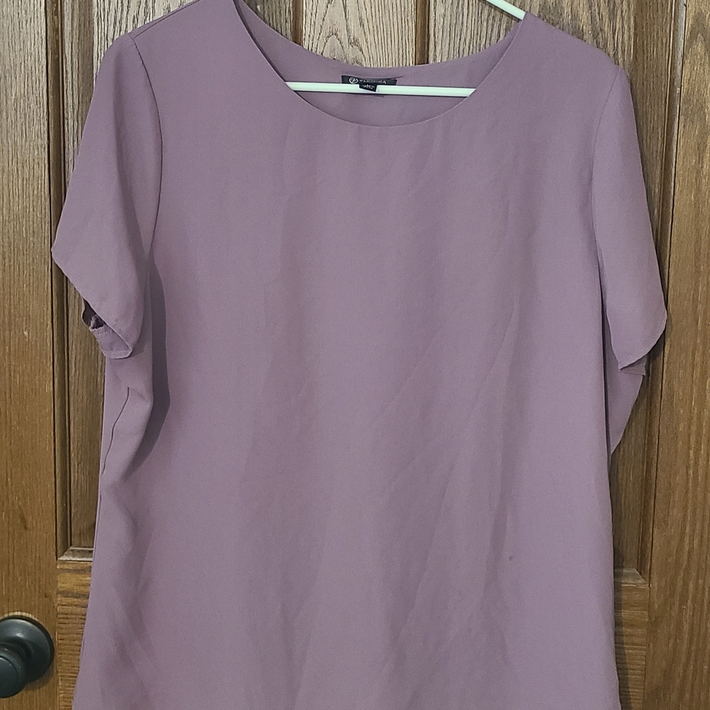 Versona Dusty Purple Short Sleeve Blouse